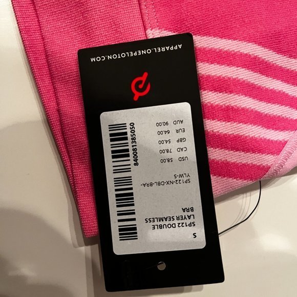 Peloton Double Layer Seamless Bra Top (Pink / Size Small / nwt)‎ - Picture 5 of 8